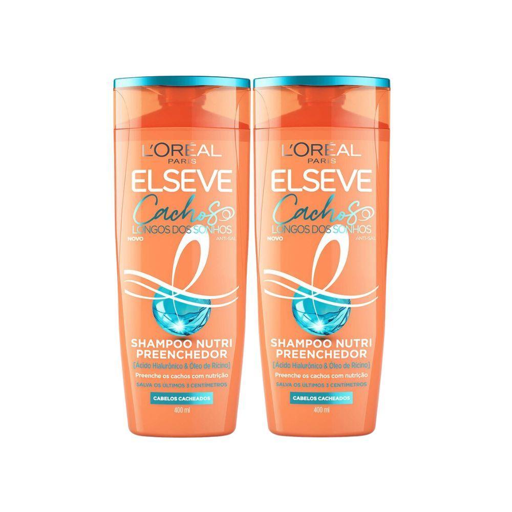 Kit 2 Shampoo Nutri Preenchedor L Oréal Paris Elseve Cachos Longos Dos Sonhos 400ml