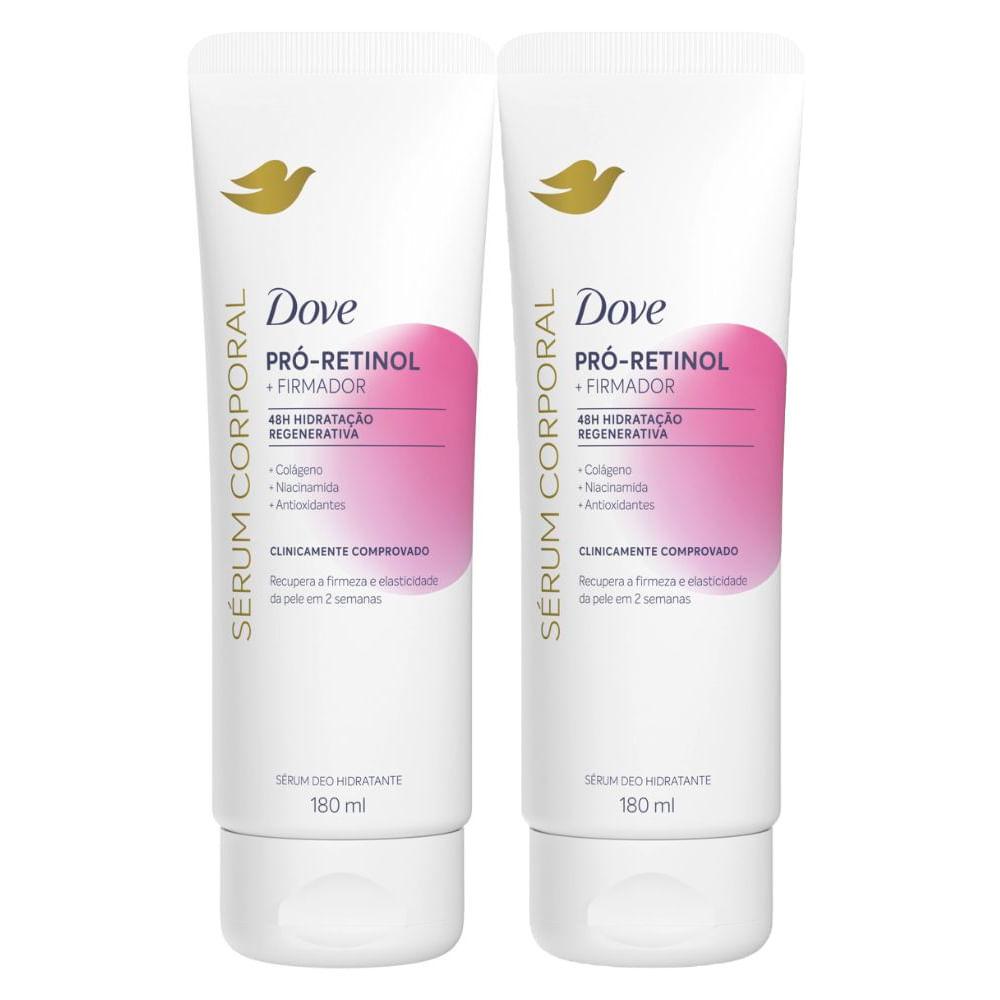 Kit 2 Dove Sérum Hidratante Corporal Pró-retinol Firmador 180ml