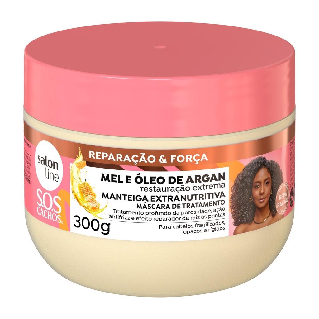 Máscara De Tratamento Manteiga Extranutritiva Sos Cachos Mel E Óleo De Argan 300g