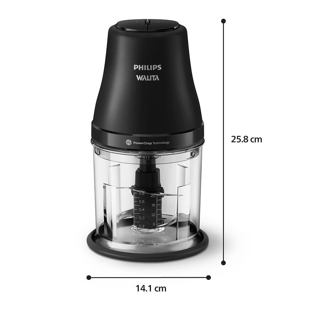 Processador De Alimentos Philips Walita Powerchop Série 3000 Com 02 Velocidades E Capacidade De 1 Litro