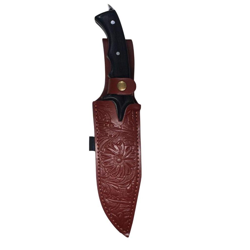 Faca Tática Bowie Luatek A284 Bainha Estilo Couro Camping