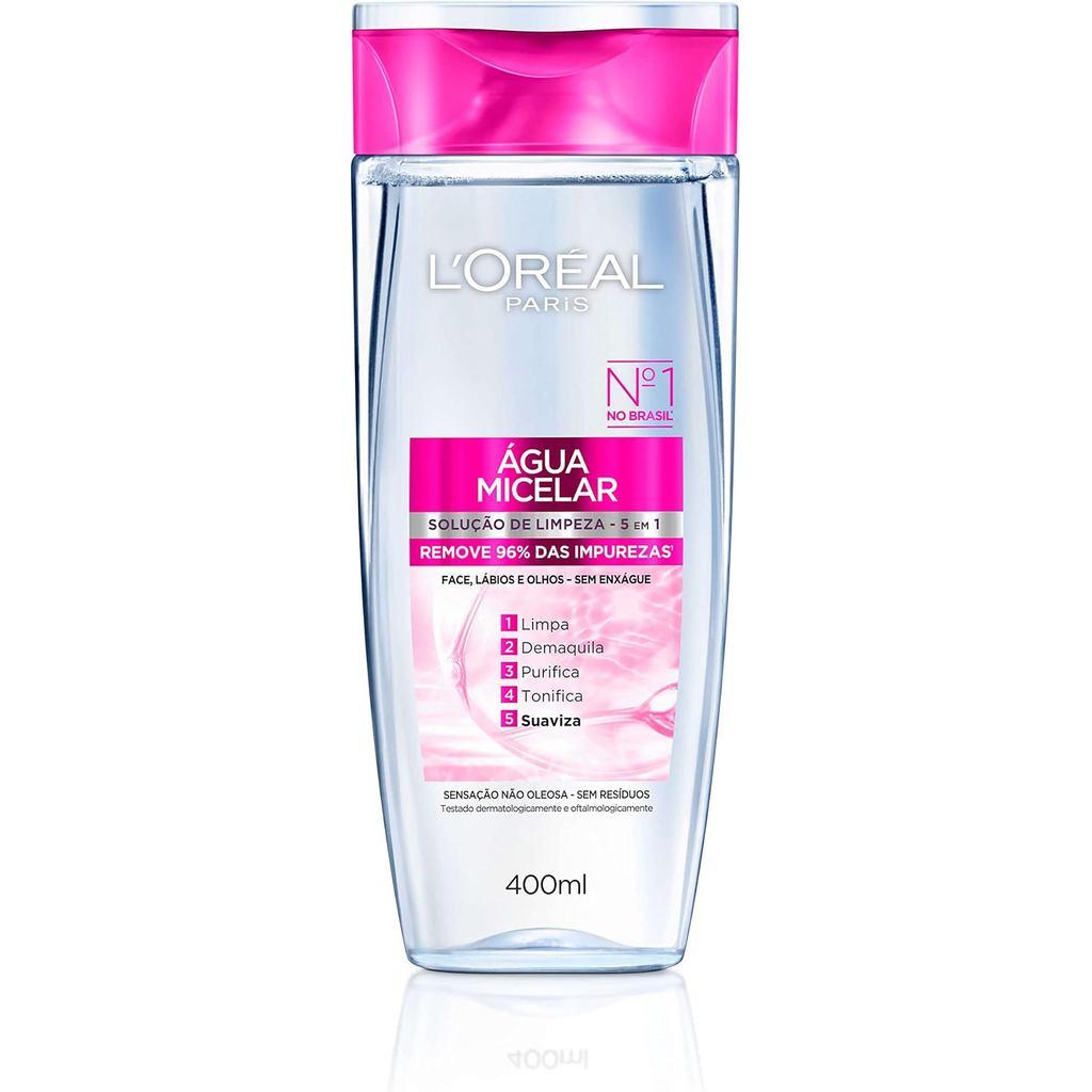 Água Micelar Loreal Paris Solução De Limpeza 5 Em 1 - 400ml
