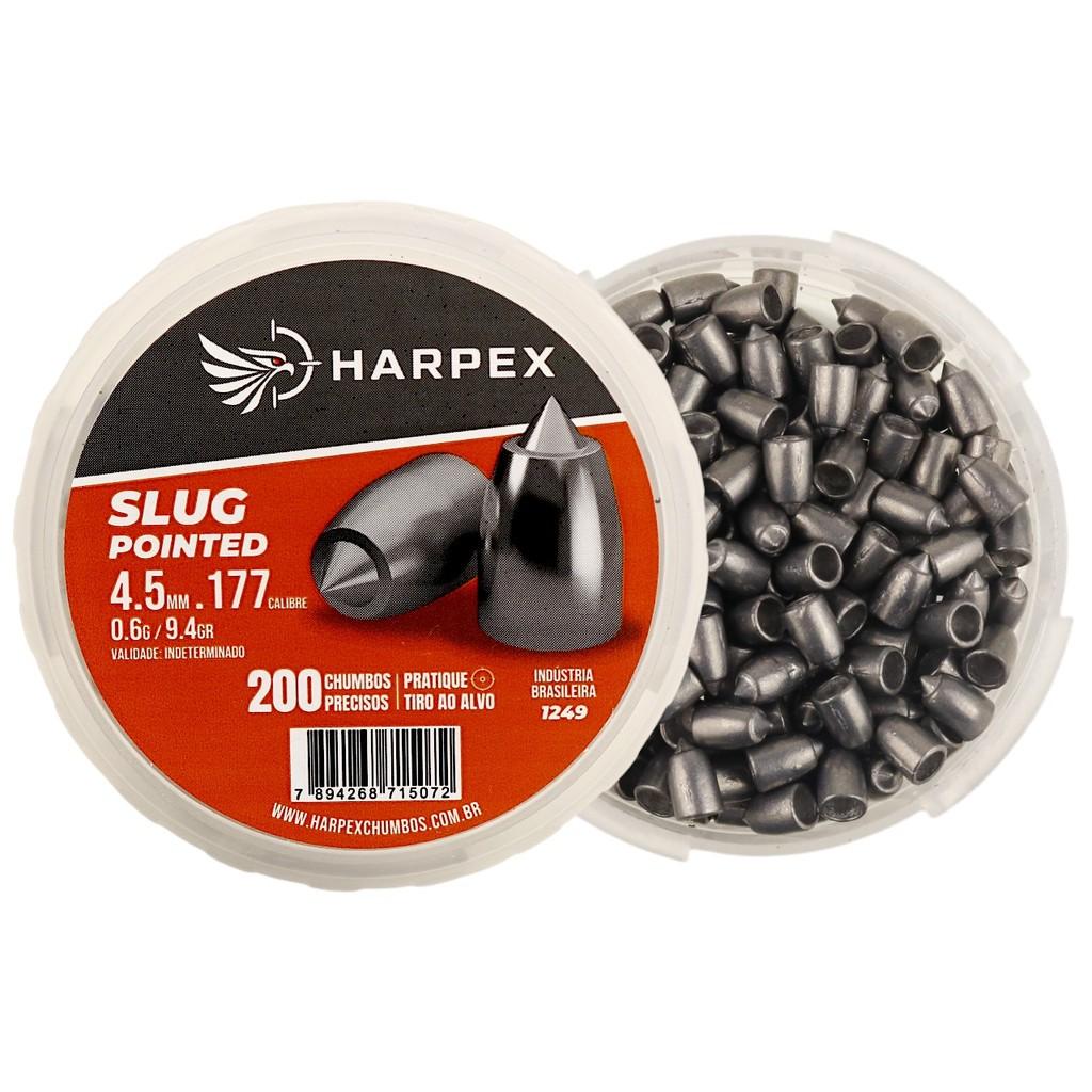 Chumbinho Harpex Slug Pointed Precisão Extrema 4.5mm (.177) - 200un