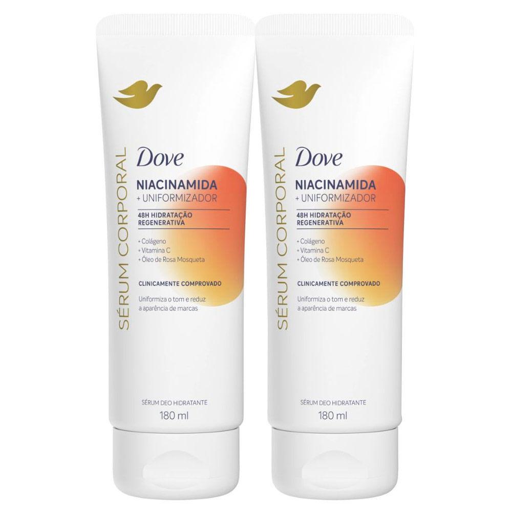 Kit 2 Dove Sérum Hidratante Corporal Niacinamida Uniformizador 180ml