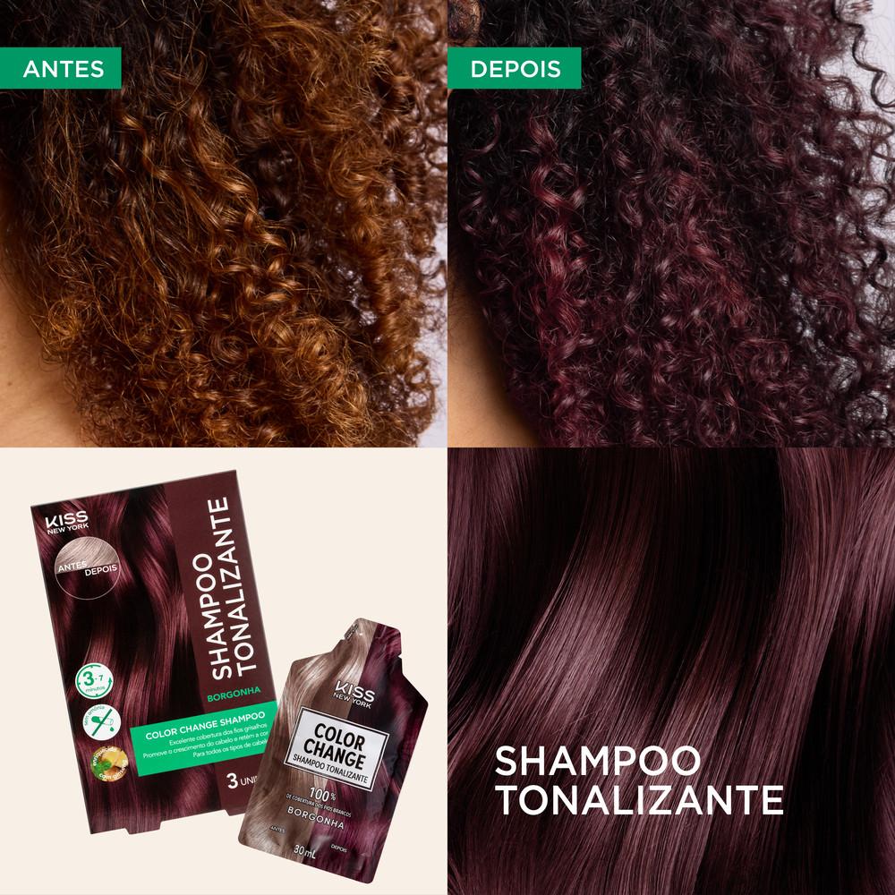 Shampoo Tonalizante Color Change Borgonha - Kiss New York