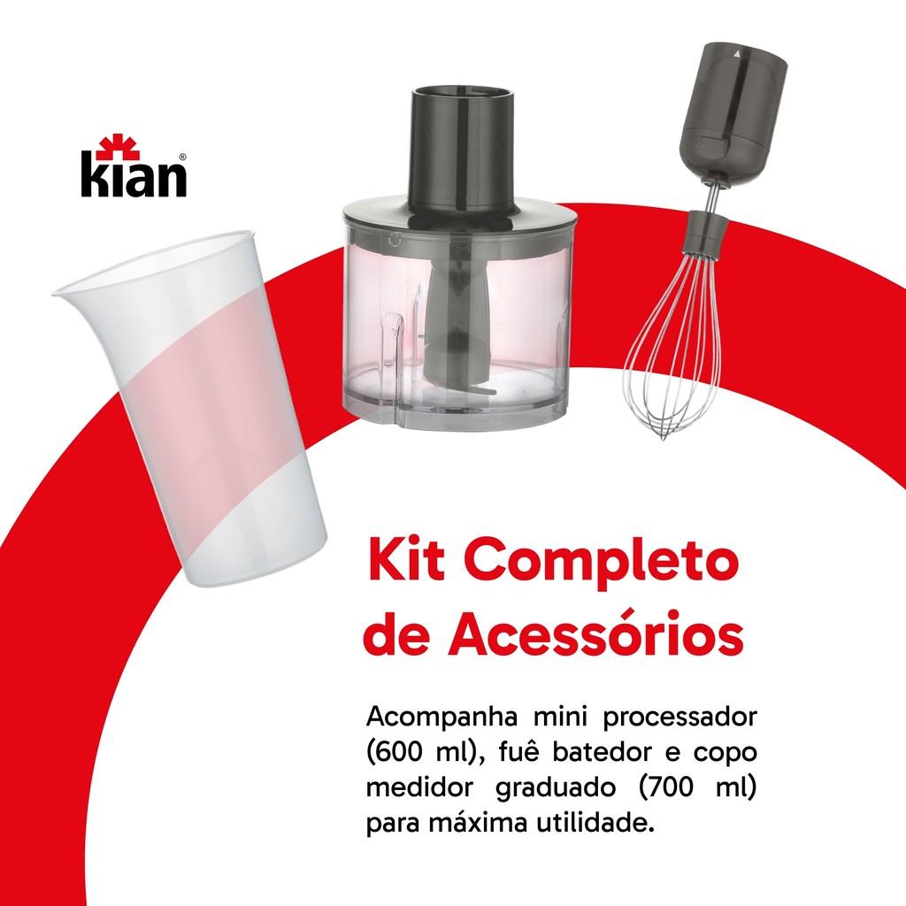 Mixer 3 Em 1 Mx-103 350W Cinza Com 2 Velocidades Kian