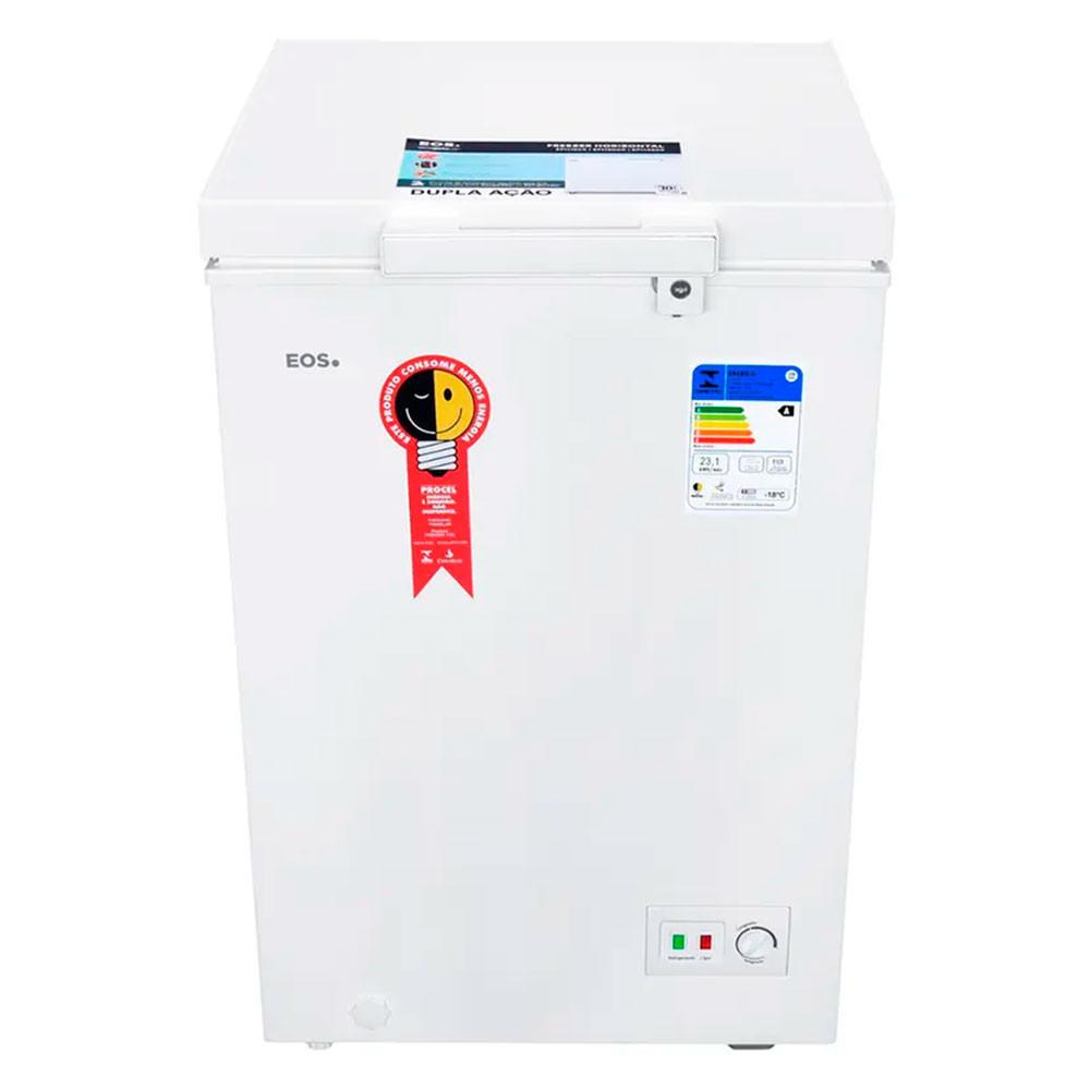 Freezer Eos Eco Gelo 110L 1 Porta Horizontal Degelo Manual