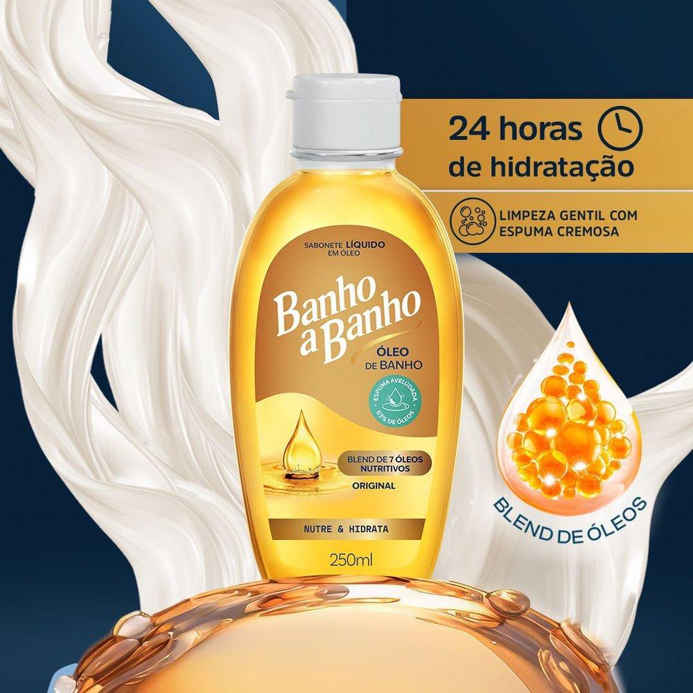 Sabonete Líquido Em Óleo Banho A Banho Original Blend De 7 Óleos Nutritivos Nutre E Hidrata 250ml