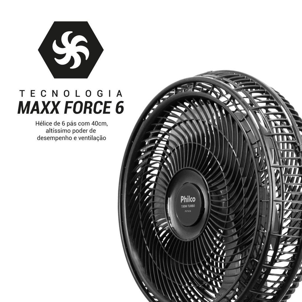 Ventilador 2 Em 1 Philco Tecnologia Maxx Force 150W Pvt41a