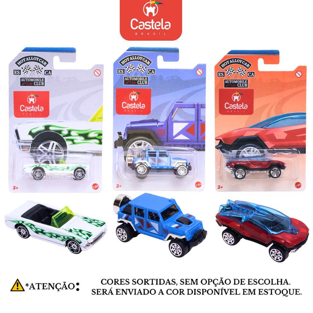 Carrinho Metal Infantil Roda Livre Escala 1 64 Sortidos - Castela