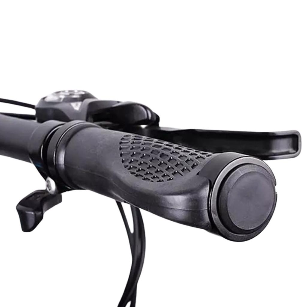 Manopla Punho Gts Borracha Anatômico C/2 Travas Bike Bicicleta Mtb