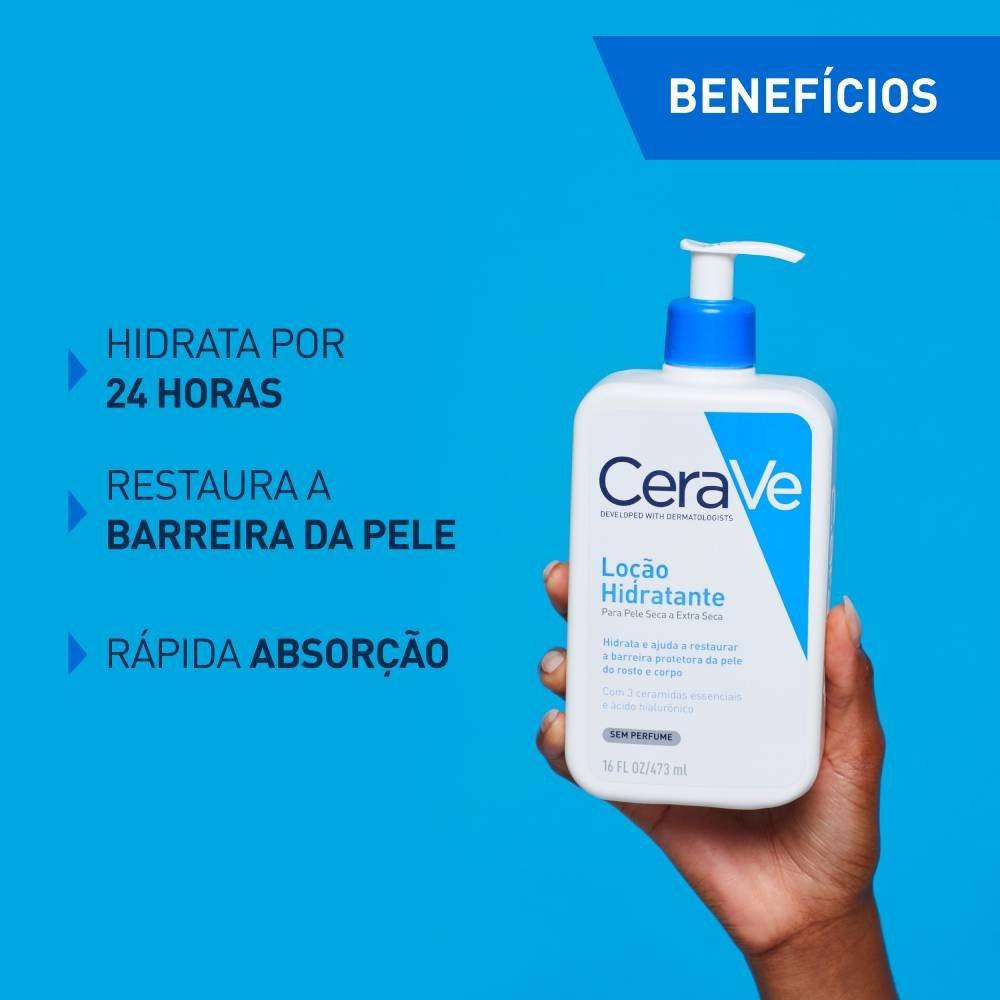 Hidratante Corporal Cerave Loção Ácido Hialurônico Ceramidas Para Pele Seca 473ml