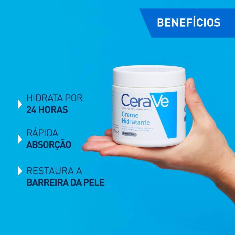 Creme Hidratante Corporal Cerave Ácido Hialurônico Ceramidas Para Pele Seca 454g