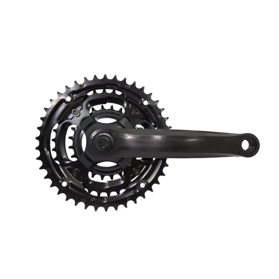 Pedivela Triplo Aço Preto 24/34/42 Importado Coroa Tripla