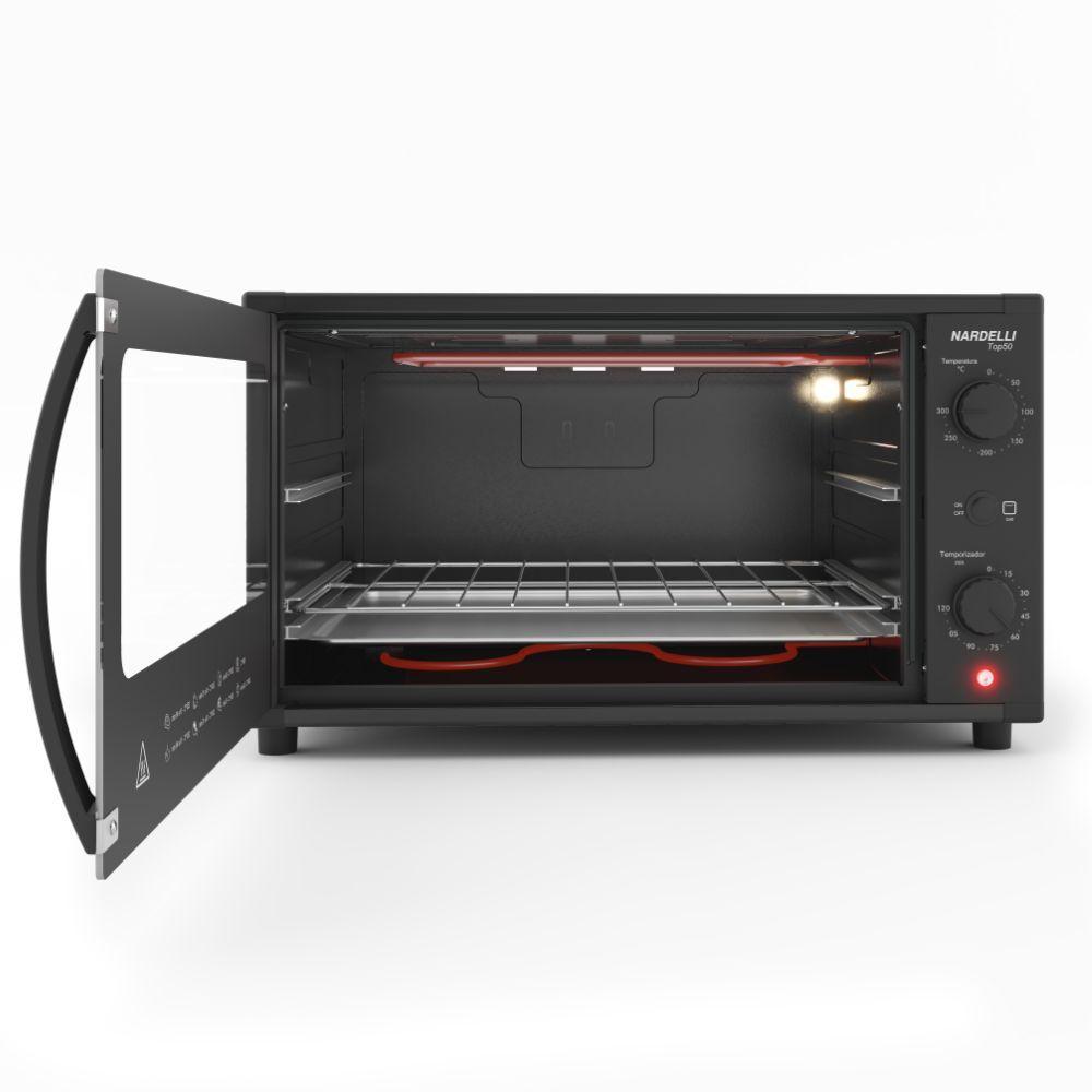 Forno Elétrico Nardelli Top 50L Acabamento Easy Clean Preto