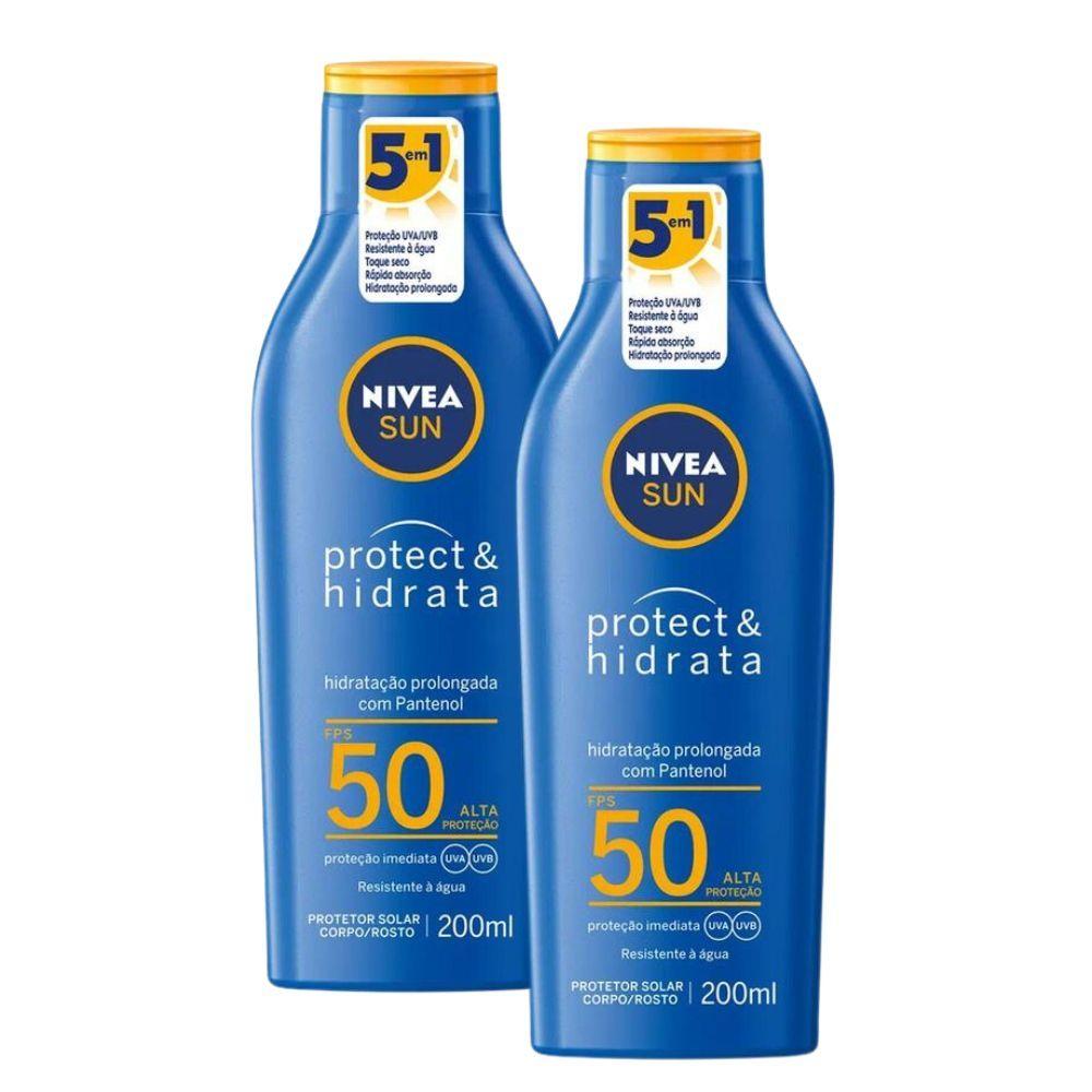 Kit 2 Protetor Solar Nivea Sun Protect Hidrata FPS 50 200ml