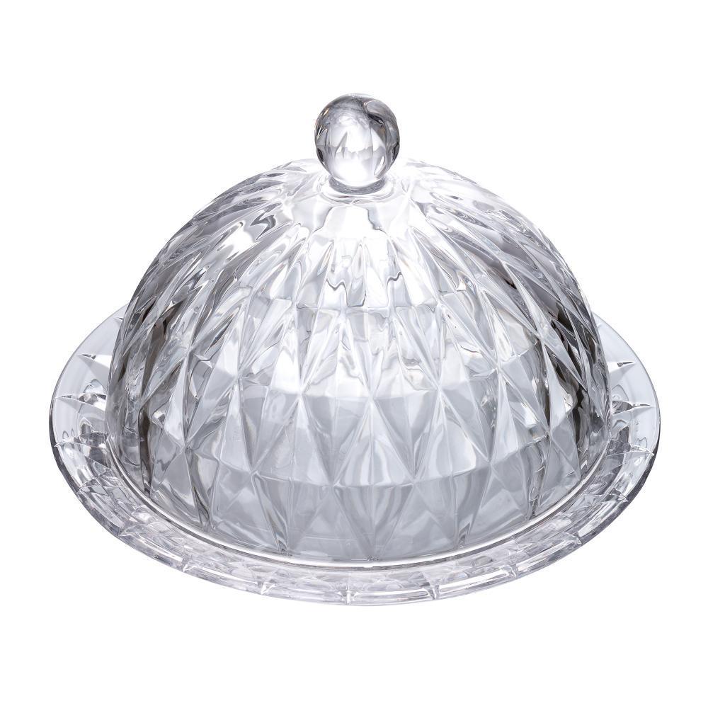 Queijeira Com Tampa Diamond 18cm X 12cm Cristal
