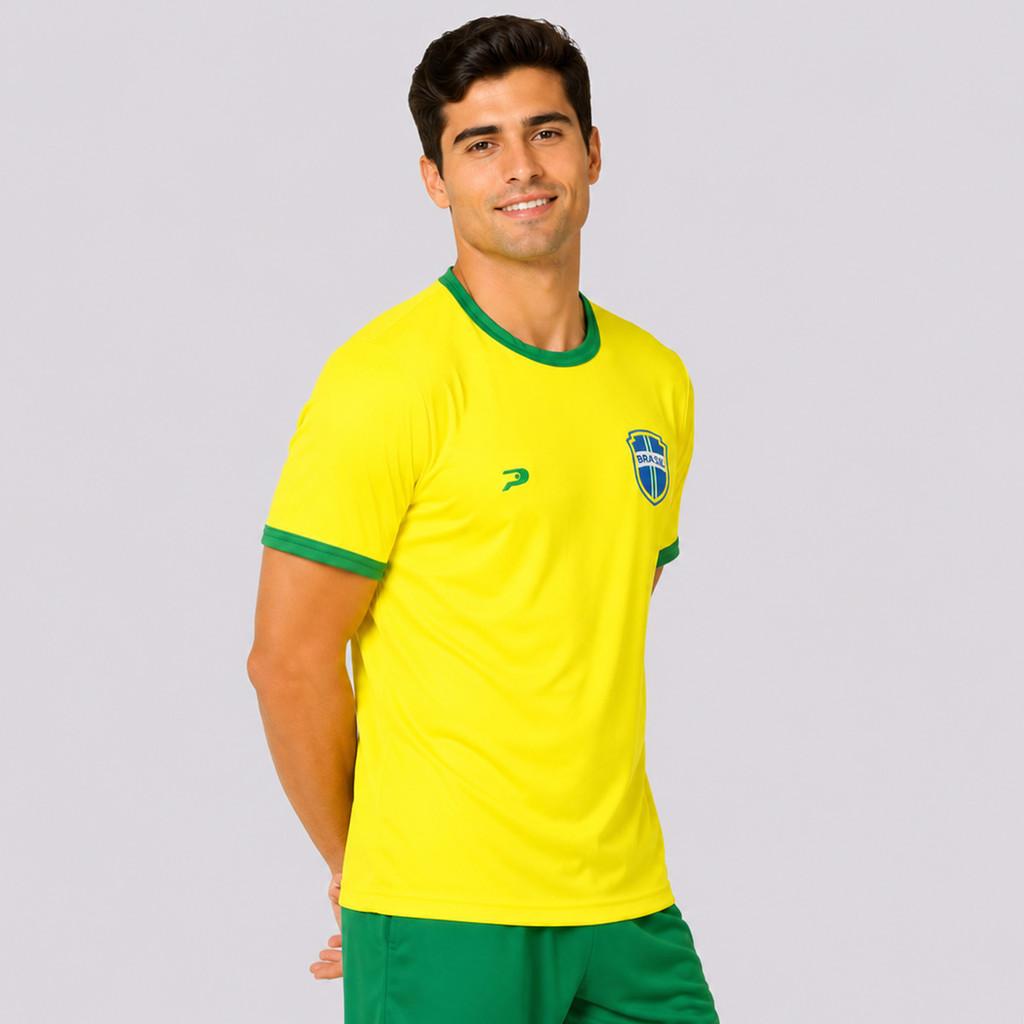 Camisa Placar Brasil Brasão Amarela 10 Neymar Jr