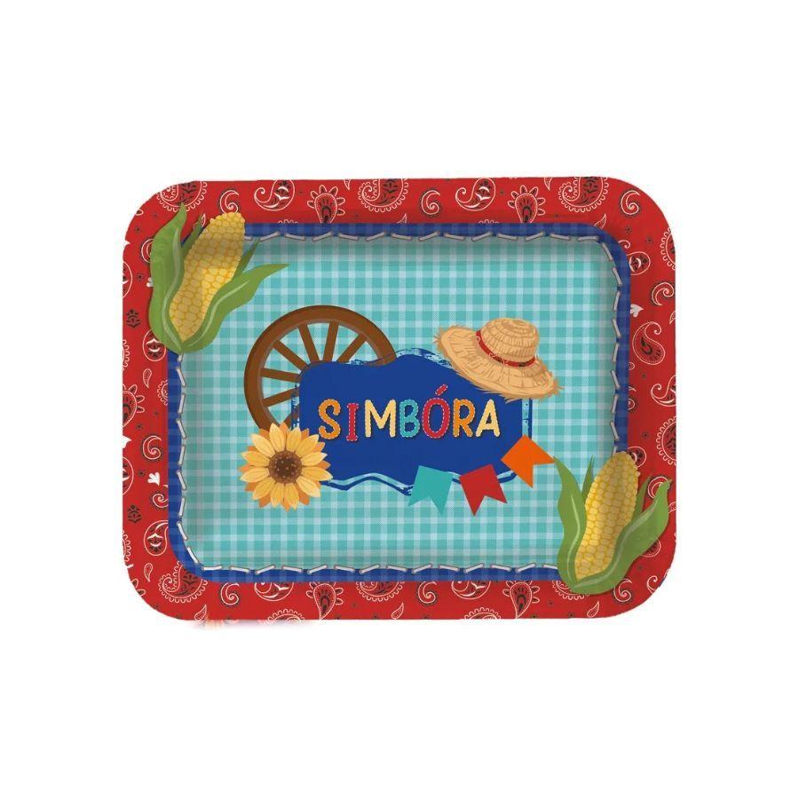 Bandeja Laminada De Festa Junina - Simbóra - 40x35cm - 1 Unidade - Cromus - Rizzo