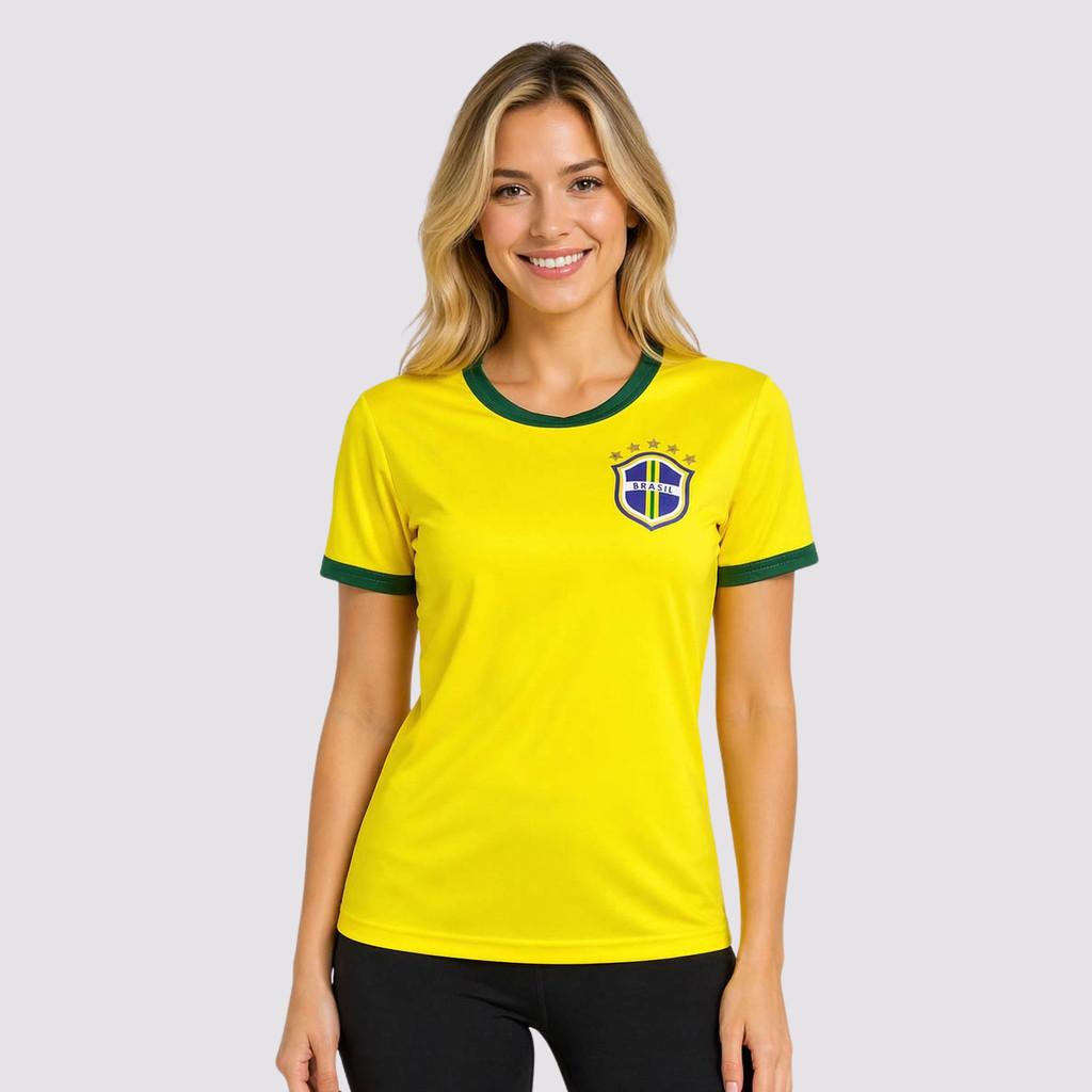 Camisa Brasil Canarinho Feminina 7 Vini Jr