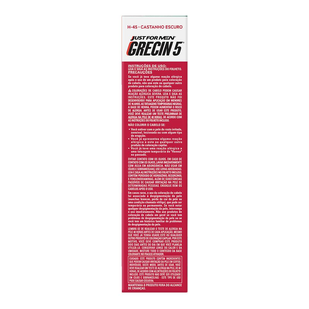 Grecin 5 Shampoo Color Tonalizante Castanho Escuro 60ml