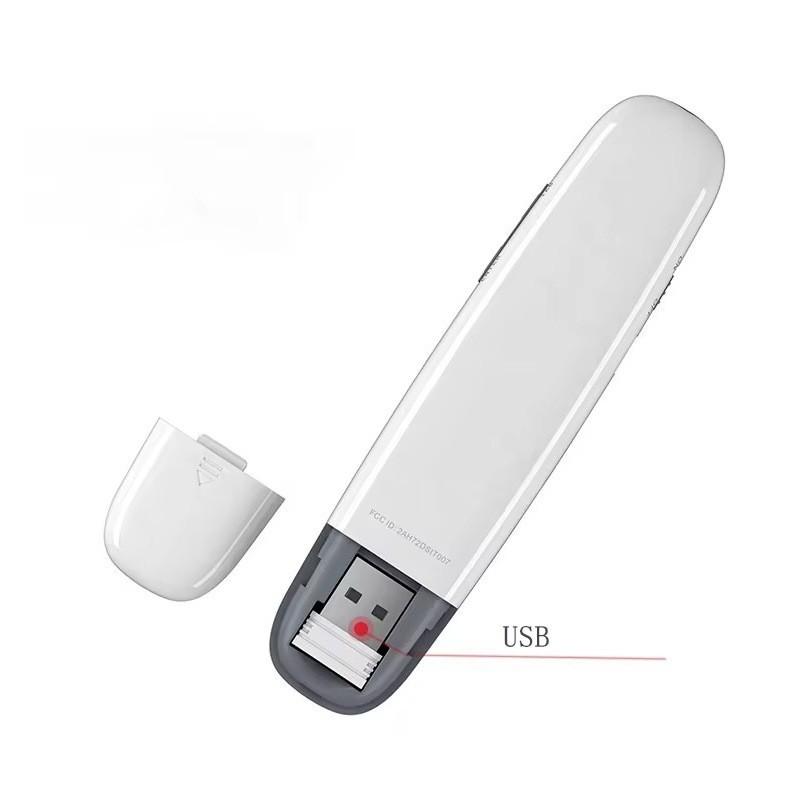 Controle Apresentador De Slides Sem Fio Laser Vermelho Alcance 30 Metros Recarregável