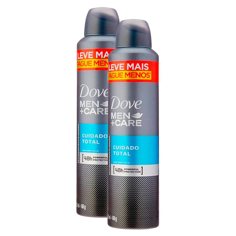 Kit 2 Antitranspirante Aerosol Dove Men+care Proteção Total 250ml