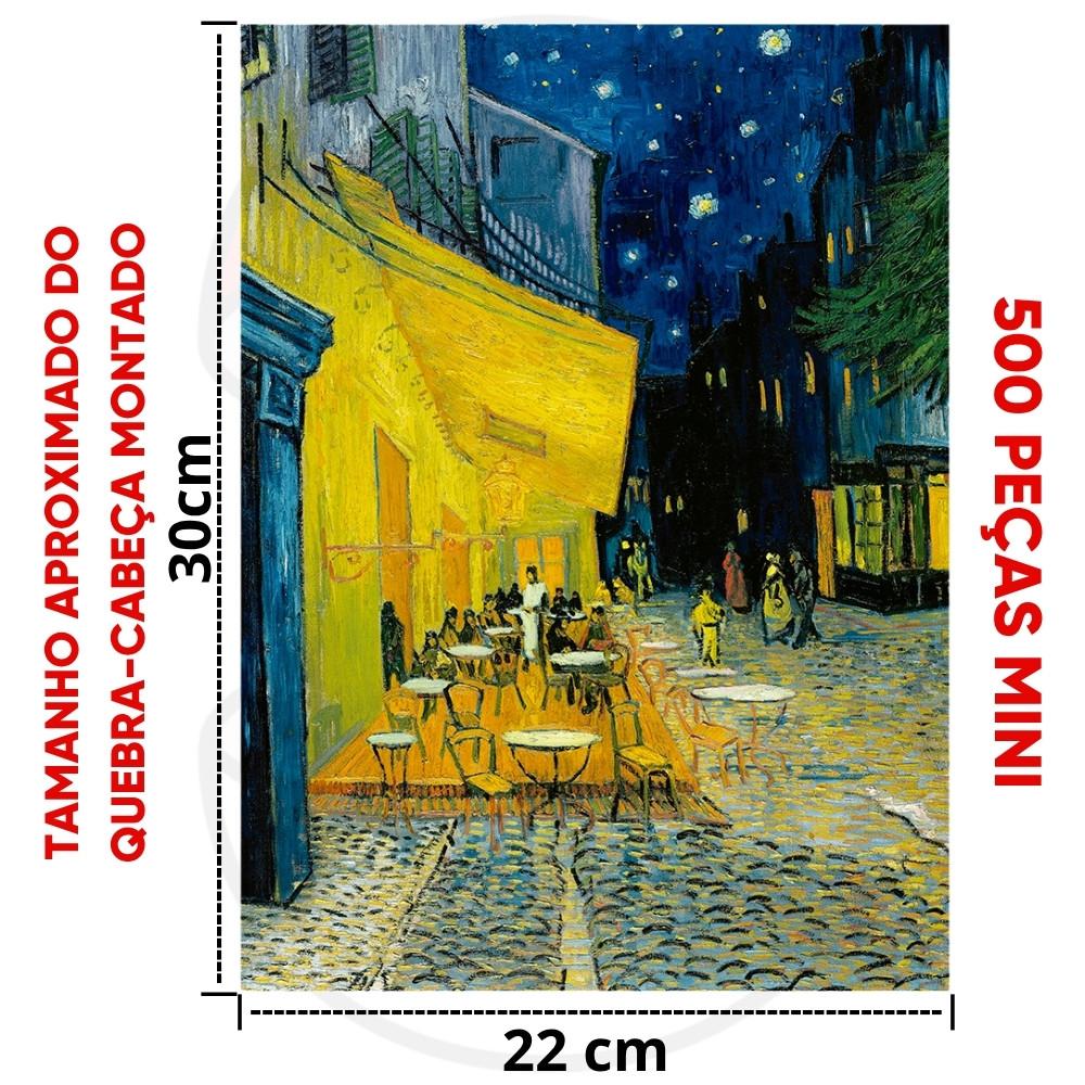 Quebra Cabeça Mini Café Terraço De Van Gogh 500 Peças Pequenas Grow Puzzle Arte Família Criança Mesa