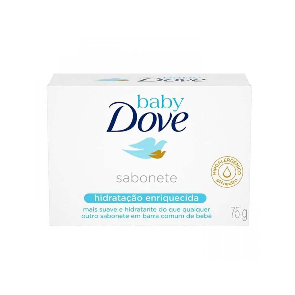 Kit 3 Sabonetes Em Barra Baby Dove Hidratação Enriquecida 75g Cada