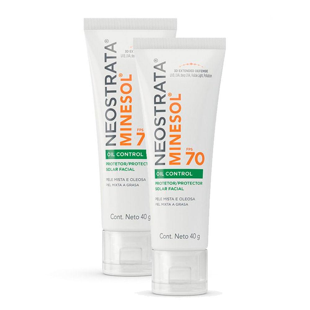 Kit 2 Protetor Solar Facial Neostrata Minesol Oil Control FPS 70 40g