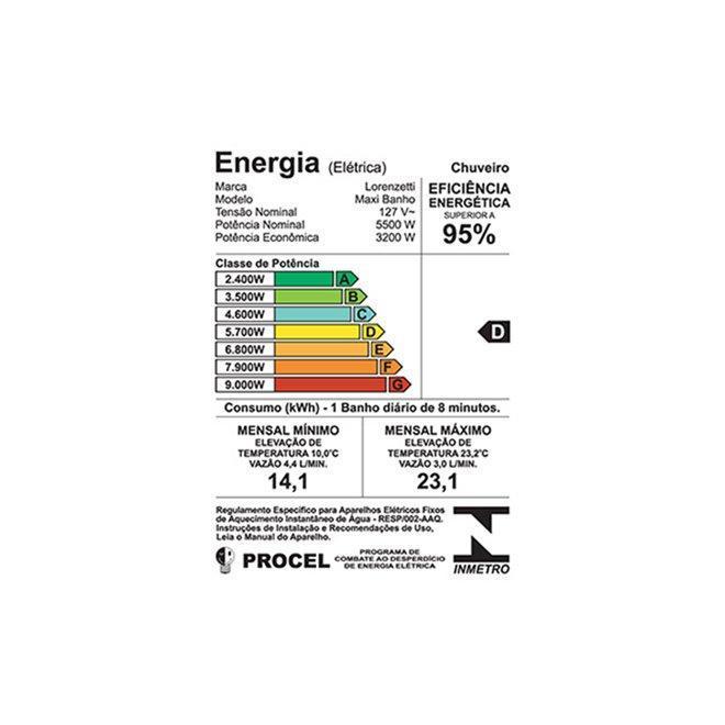Chuveiro Lorenzetti Maxi Ducha ULTRA 5500w 110V