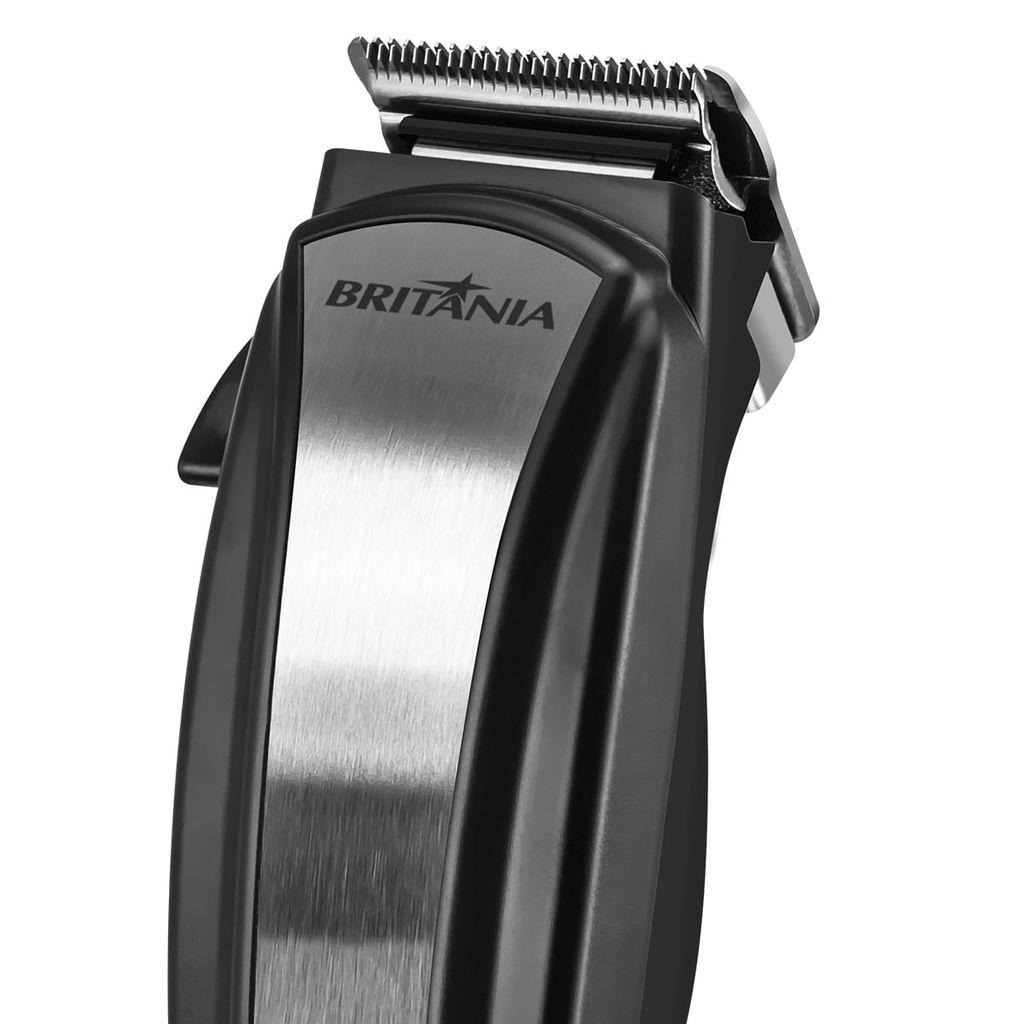 Cortador De Cabelos Britânia Bcr22p Inox 9 Acessórios