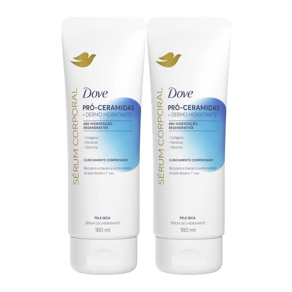 Kit 2 Dove Sérum Hidratante Corporal Pró-ceramidas Dermo Hidratante Pele Seca 180ml
