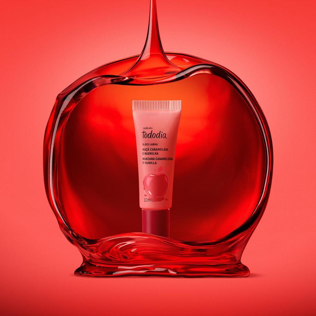 Gloss Labial Natura Tododia Maçã Caramelada E Baunilha 10 Ml