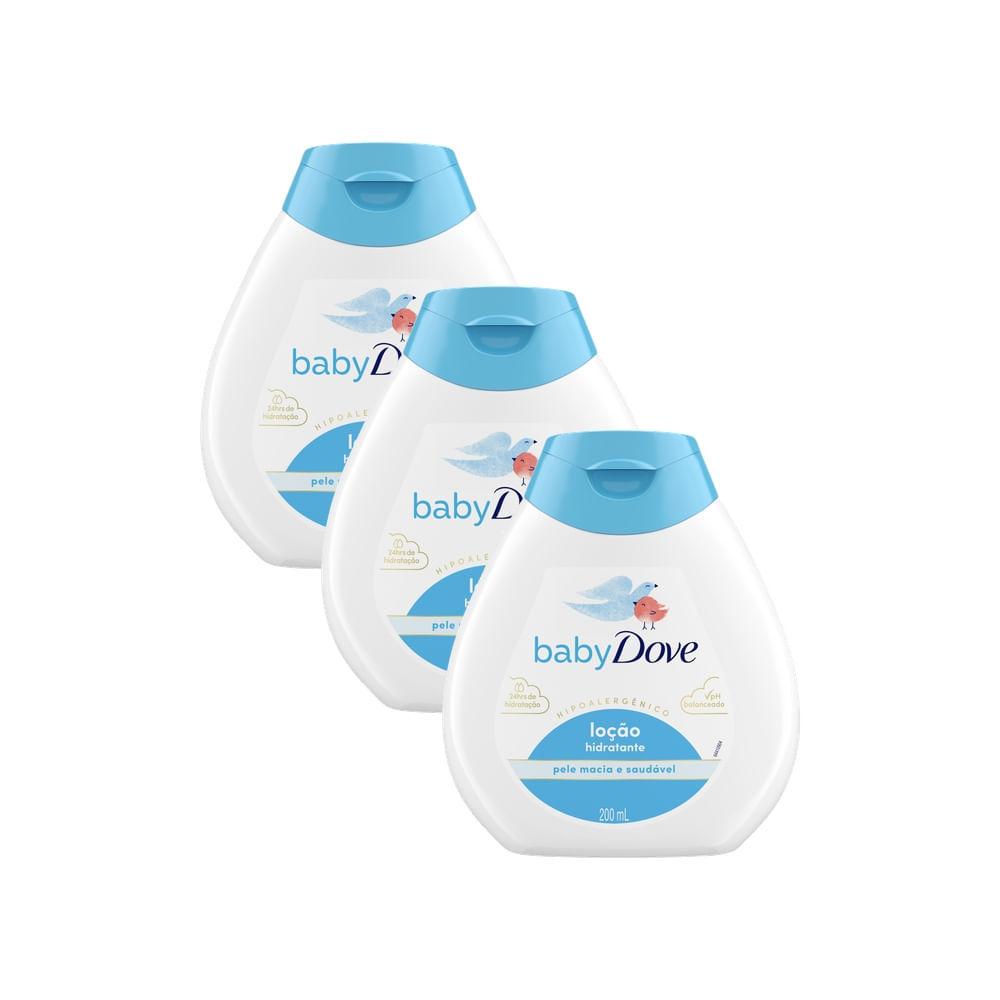 Kit 3 Loção Hidratante Dove Baby Pele Macia E Saudável 200ml