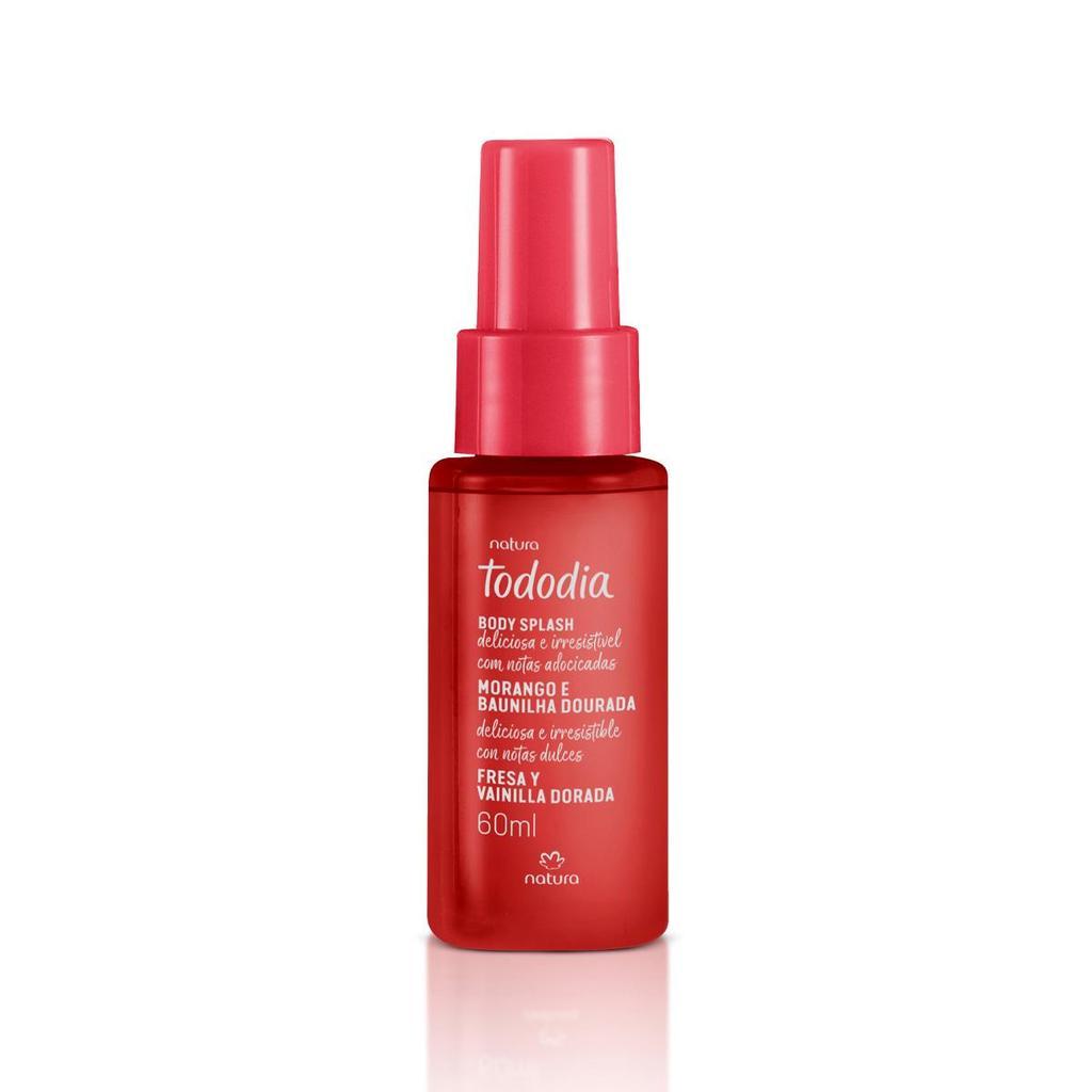 Body Splash Tododia Morango E Baunilha Dourada 60 Ml