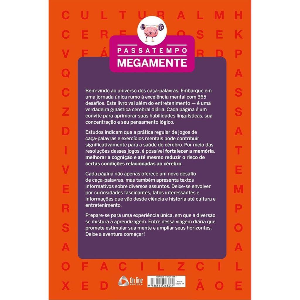 Passatempo Megamente 365 Caça Palavras Letrão Laranja
