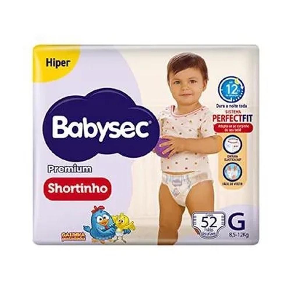 Fralda Babysec Shortinho Hiper Galinha Pintadinha G 48 Unidades