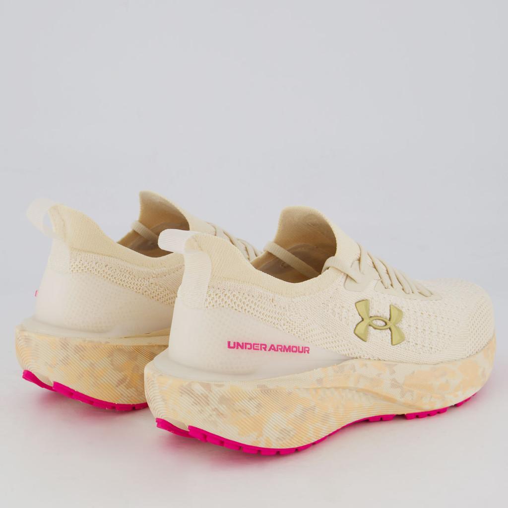 Tênis Under Armour Charged Quicker 2 Feminino Off White E Rosa
