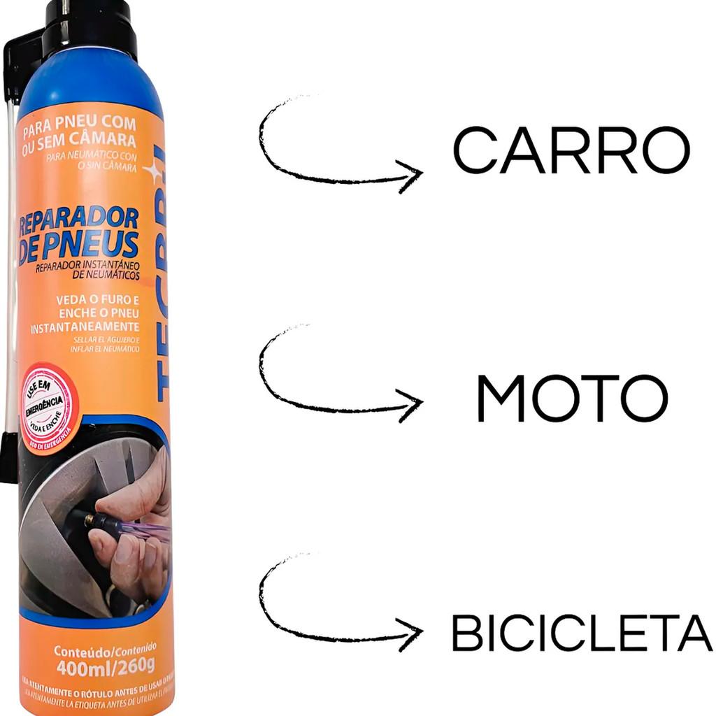 Reparador De Pneus 175ml Solução Instantânea Para Furos E Vazamentos Em Pneus De Motos Bike