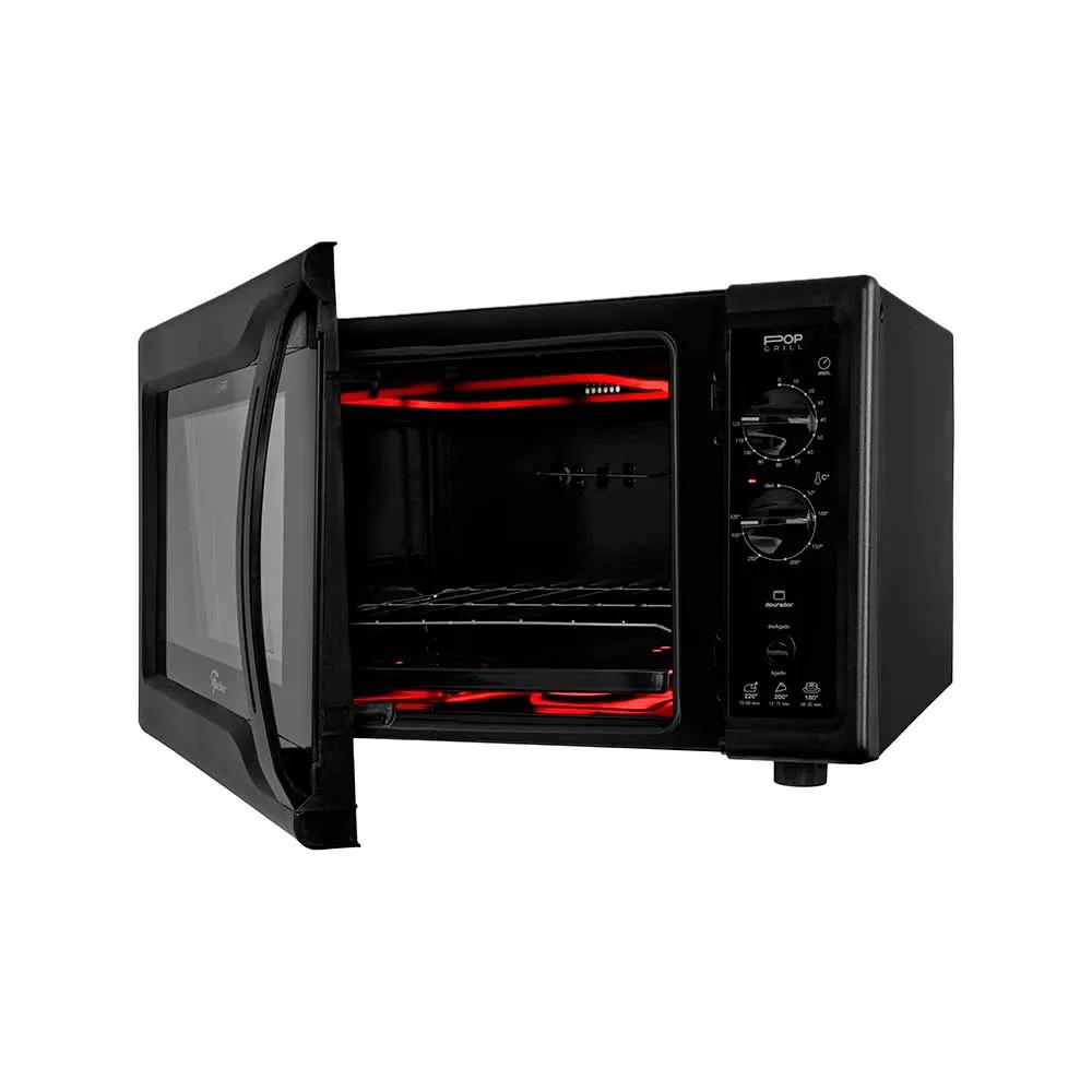 Forno Elétrico 44 Litros Fischer Pop Grill Bancada Black 127v