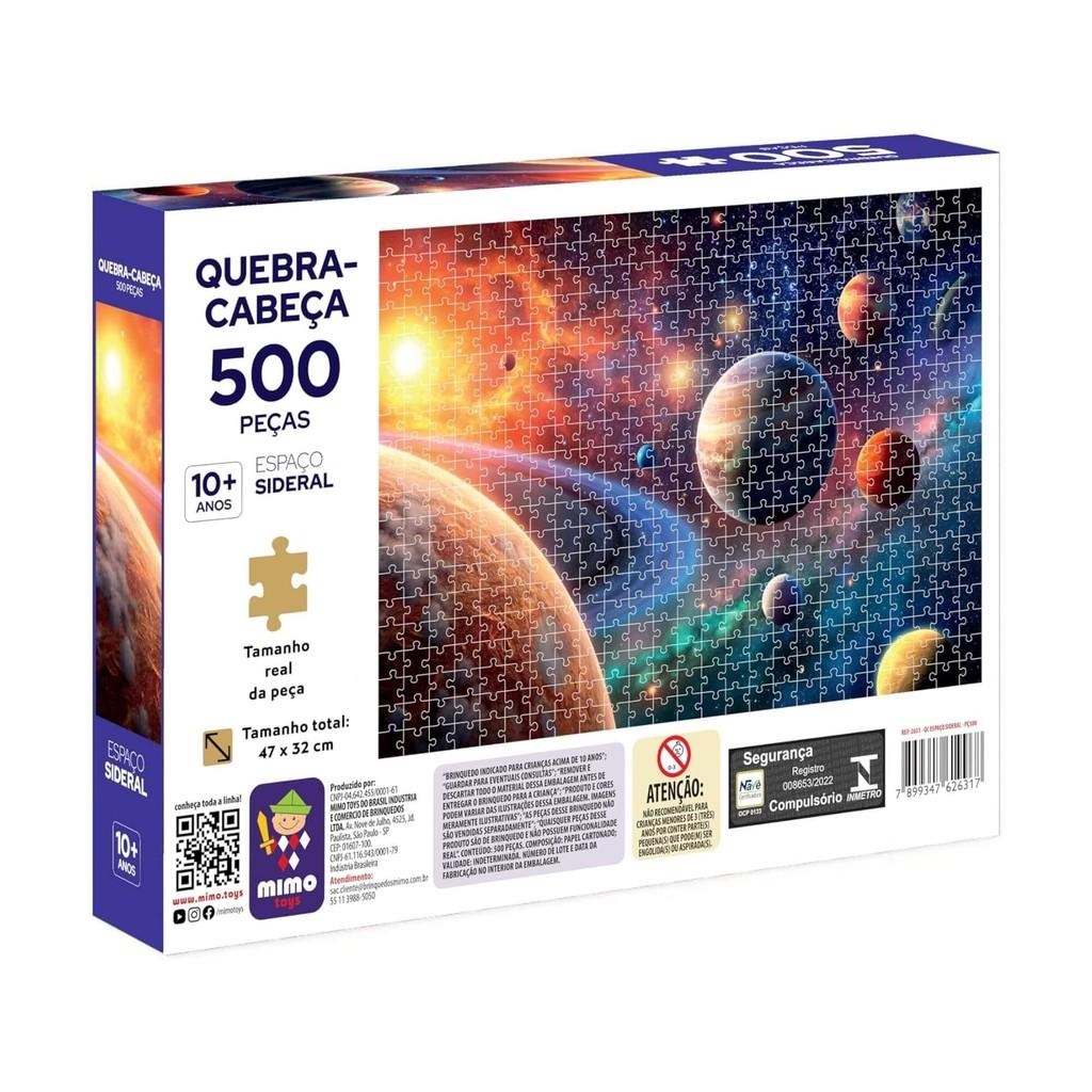Quebra-cabeça Puzzle Peças Da Imaginação Espaço Sideral 500 Peças Mimo Toys