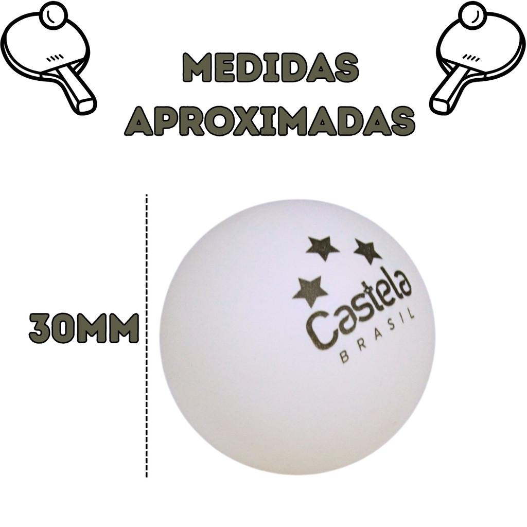 Kit 100 Bolas Bolinhas Ping Pong Tênis De Mesa Profissional Branco Castela