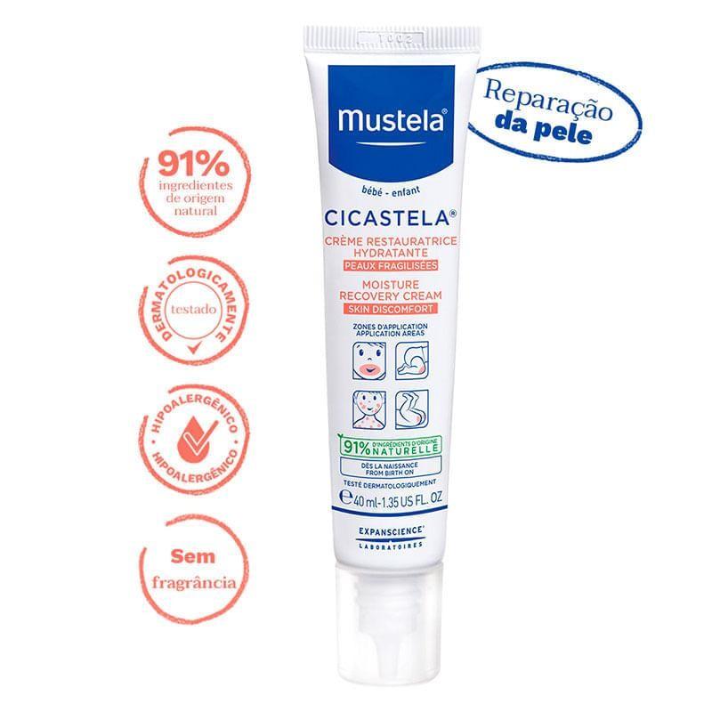 Creme Infantil Mustela Reparador Hidratante Cicastela 40ml