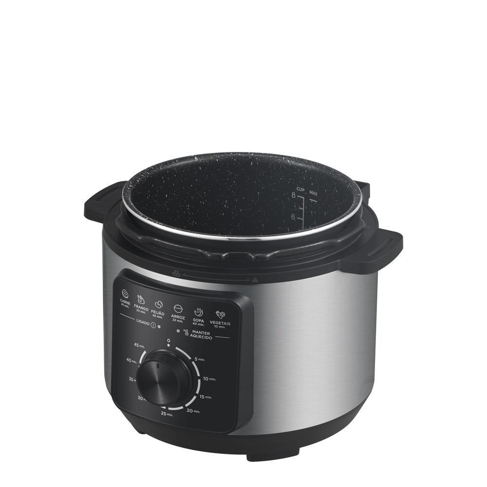 Panela De Pressão Elétrica Midea 4 Litros Mecânica Preta E Inox Ppm41 127V