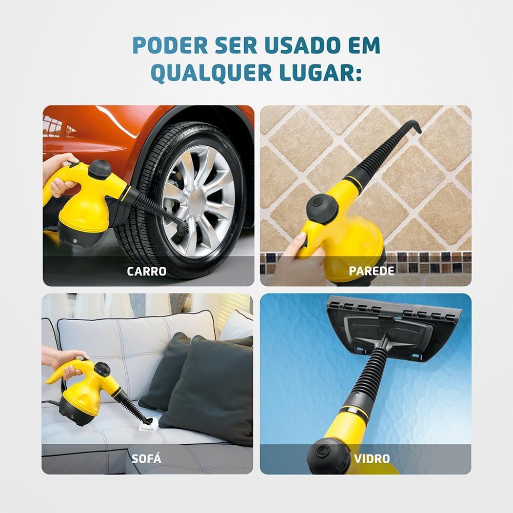 Higienizador Vapor Wash Mondial Amarelo E Preto 1000w Hg-01