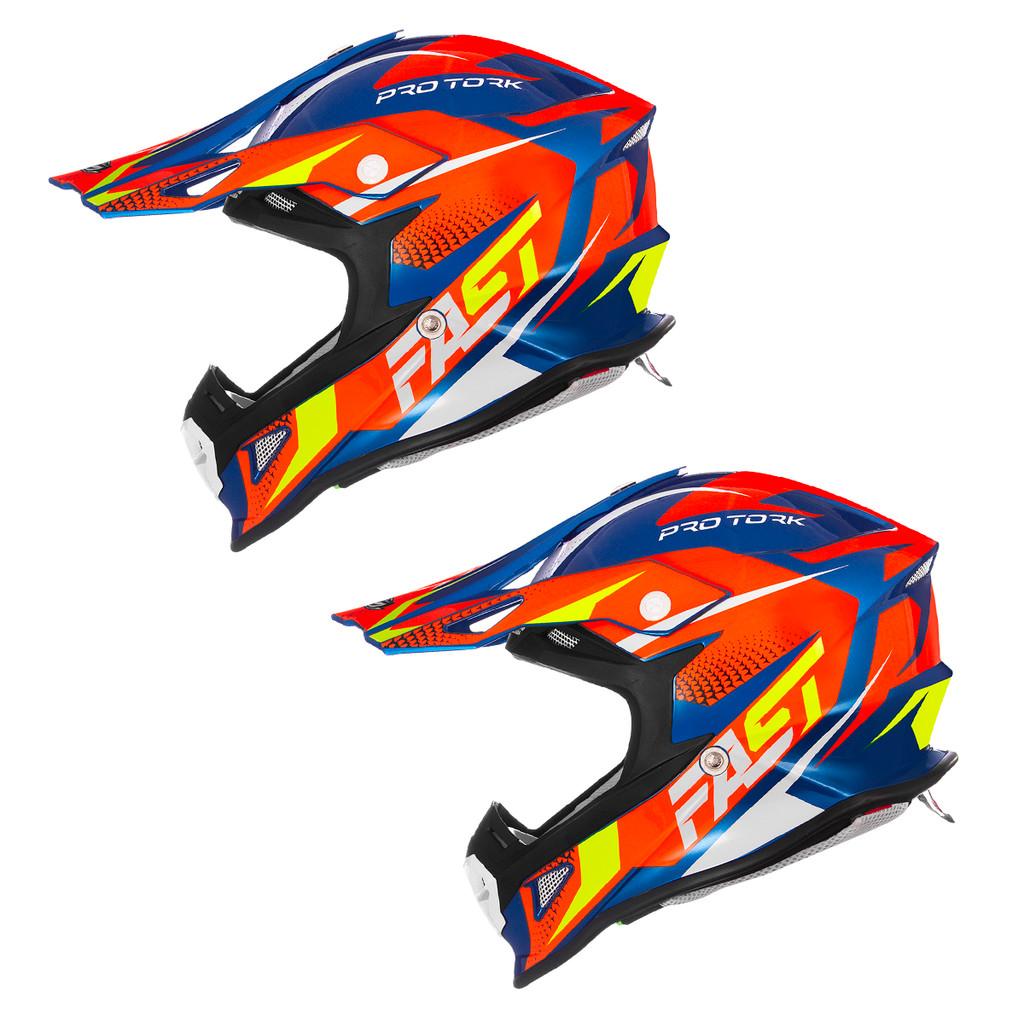 Kit Capacete Off Road PRO Tork Fast Tech Fantasy Trilha