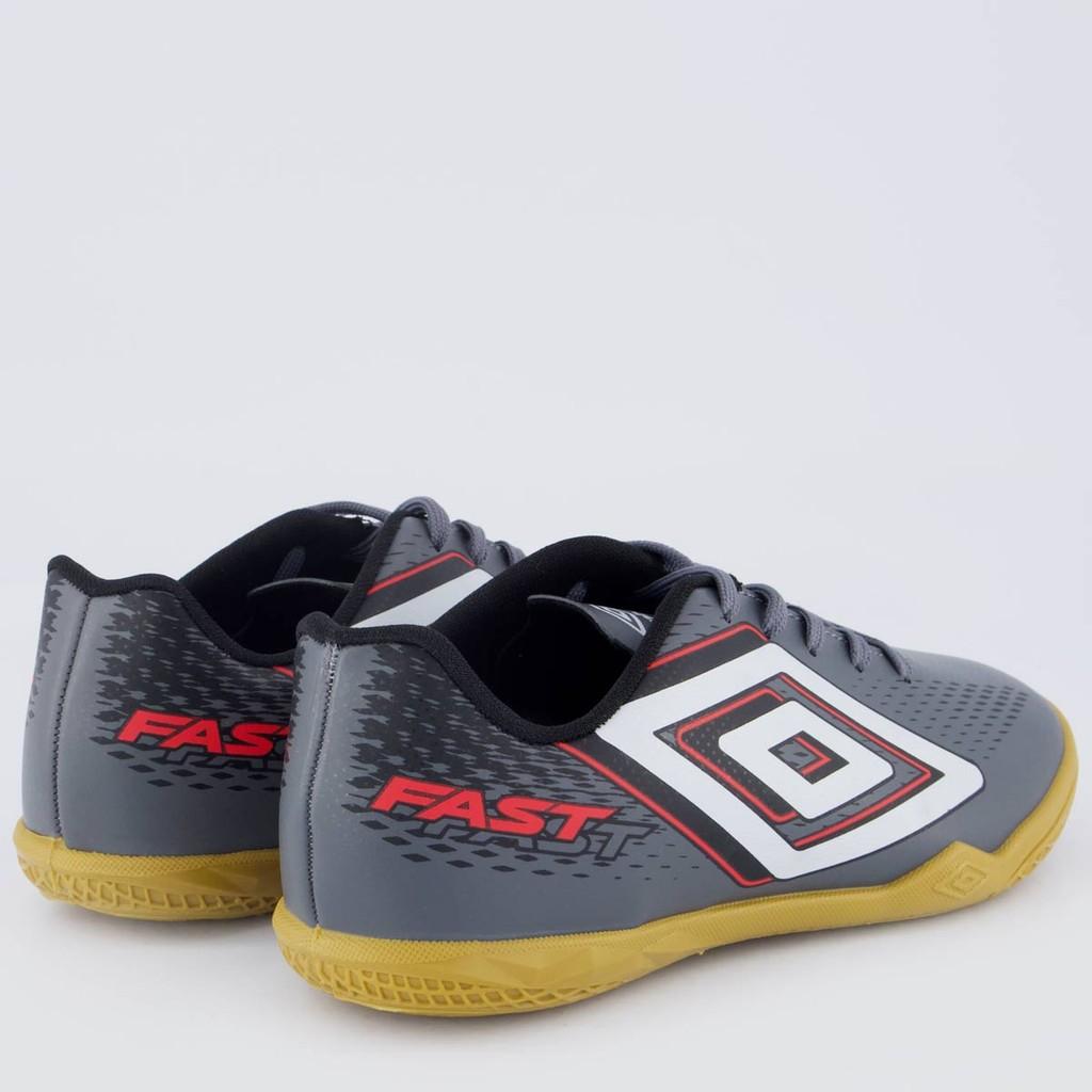 Chuteira Umbro Fast Ii Futsal Juvenil Cinza
