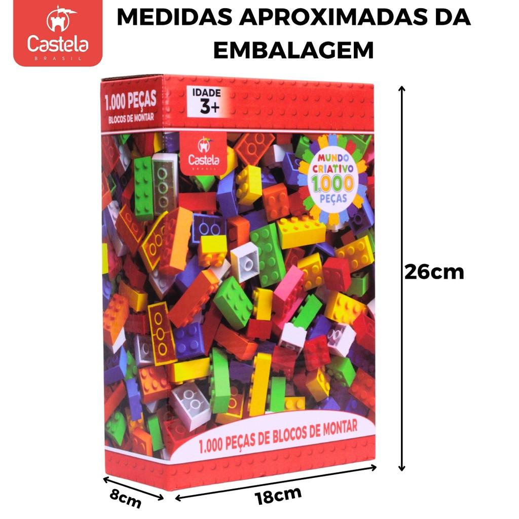 Brinquedo Blocos De Montar Infantil Educativo Castela