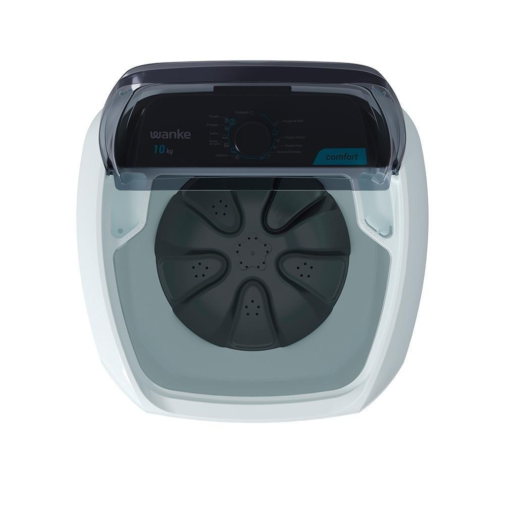 Máquina De Lavar Wanke 10kg Comfort Branca 220V Tanquinho Econômico Com Filtro Fiapos